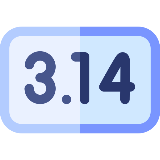 pi Basic Rounded Flat Ícone