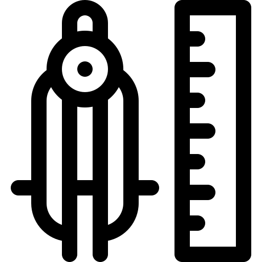 misurazione Basic Rounded Lineal icona