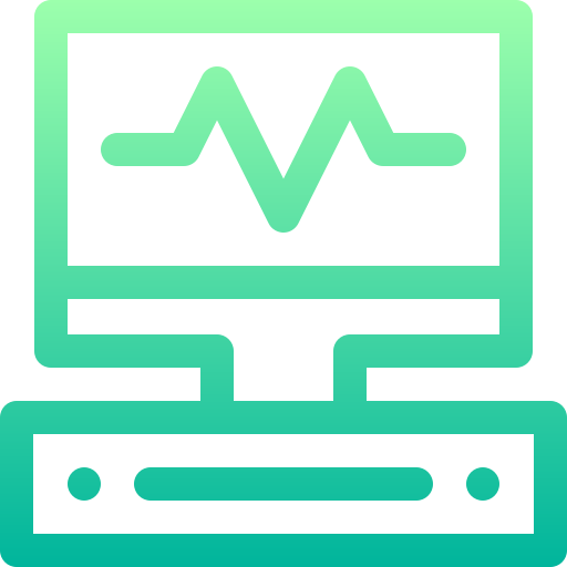 心電図 Basic Gradient Lineal color icon