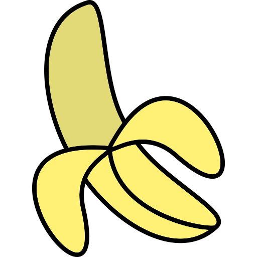 banana Generic Thin Outline Color Ícone