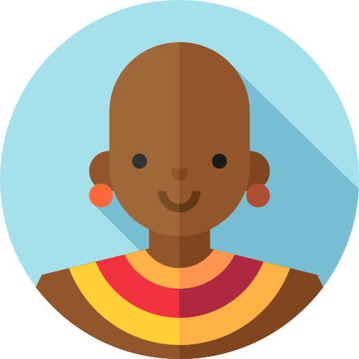 afrikanisch Flat Circular Flat icon