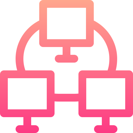 lan Basic Gradient Lineal color icon