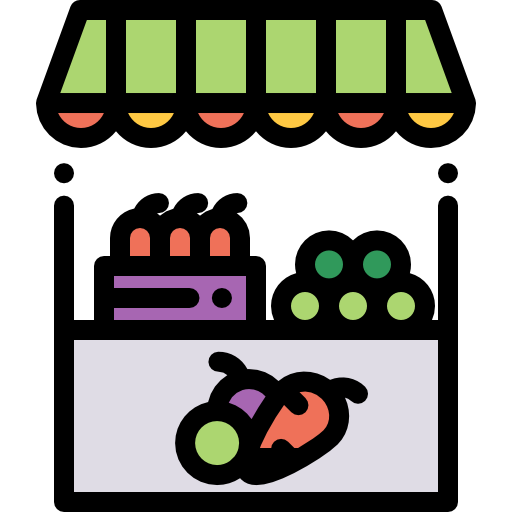 stall Detailed Rounded Lineal color icon