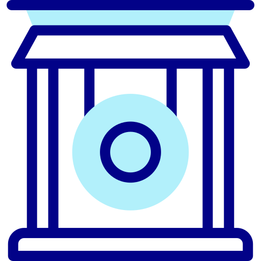 Gong Detailed Mixed Lineal color icon