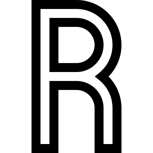 r Basic Straight Lineal Icône