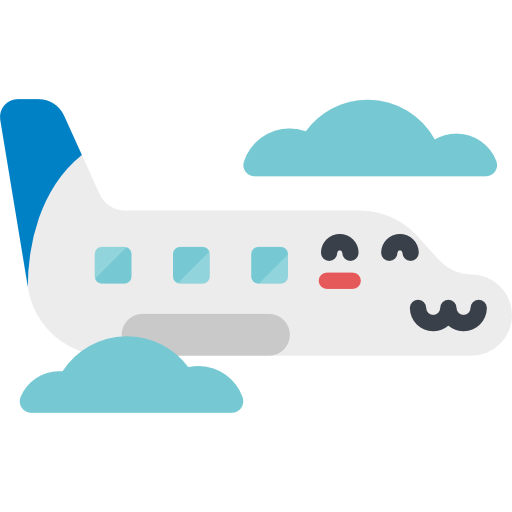 flugzeug Kawaii Flat icon