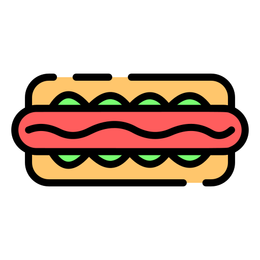 Hot dog Good Ware Lineal Color icon