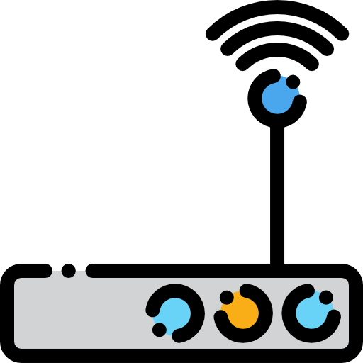 Router Detailed Rounded Lineal color icon