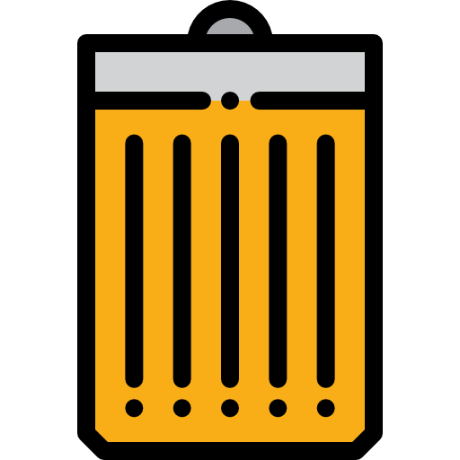 Trash Detailed Rounded Lineal color icon