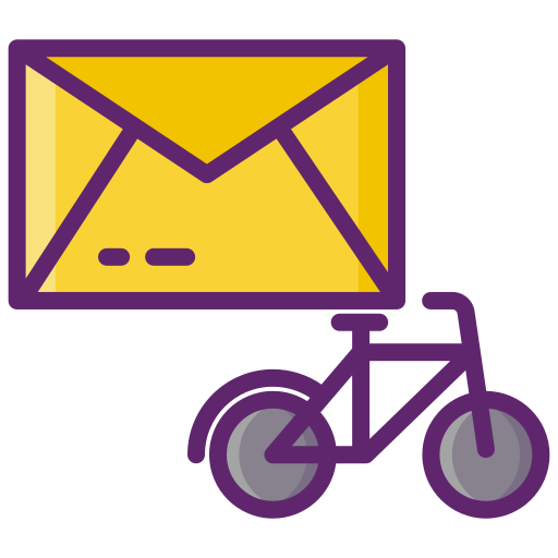 Delivery bike Flaticons Lineal Color icon