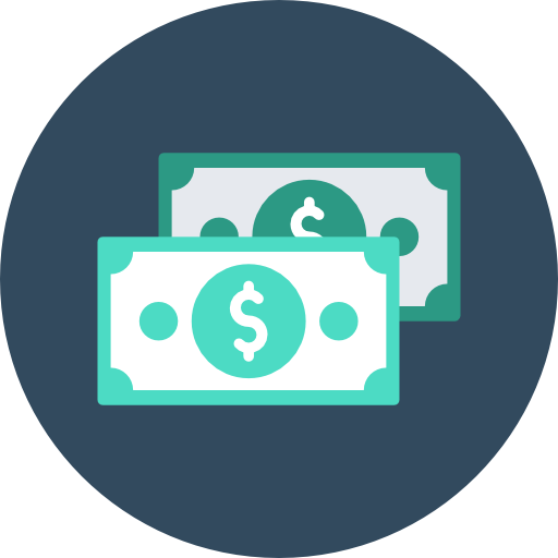 Money Flat Color Circular icon