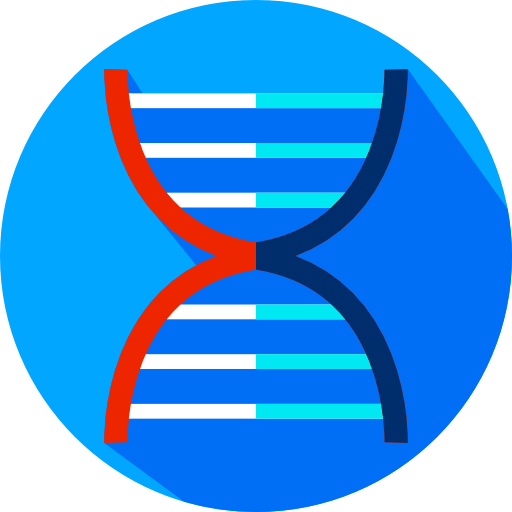 dna Flat Circular Flat icon