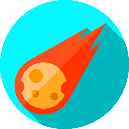 meteor Flat Circular Flat icon