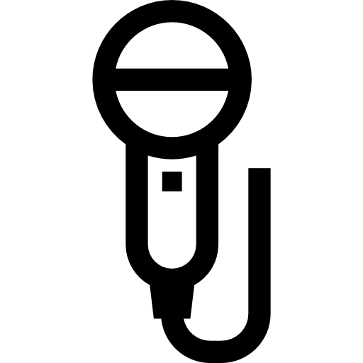 mikrofon Basic Straight Lineal ikona