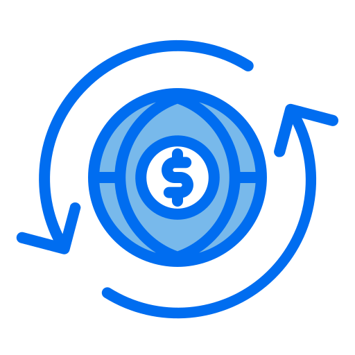 geld Monochrome Blue icon