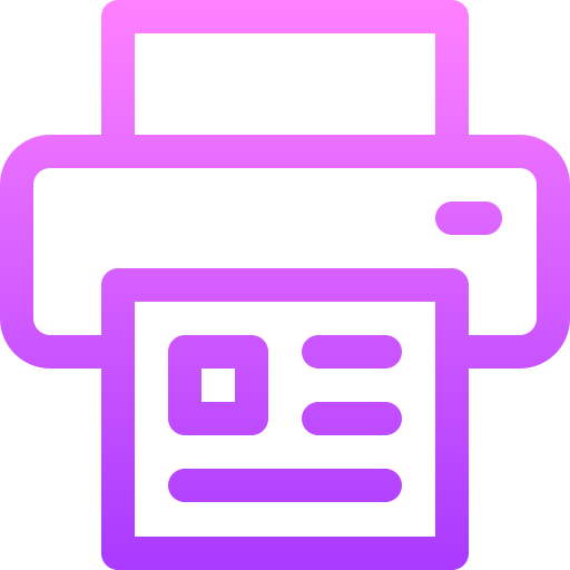 printer Basic Gradient Lineal color icoon