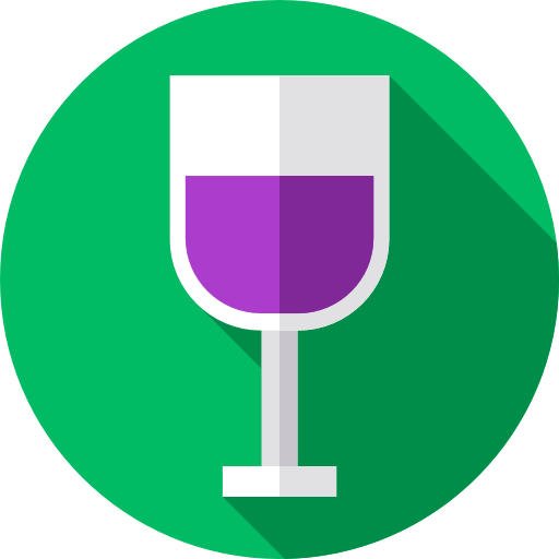 Wine glass Flat Circular Flat icon