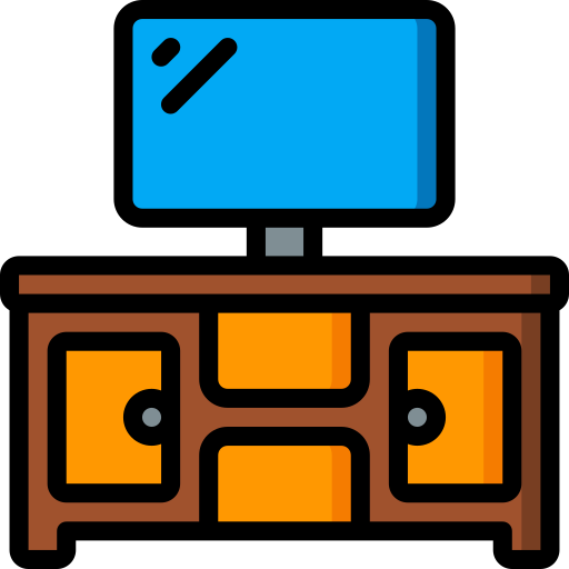 Tv stand Basic Miscellany Lineal Color icon