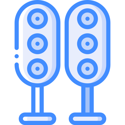 Speakers Basic Miscellany Blue icon