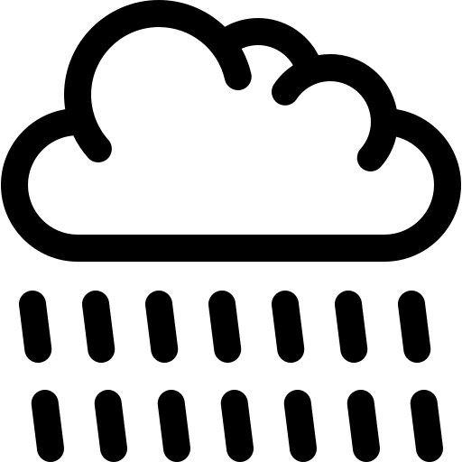 pioggia Basic Rounded Lineal icona