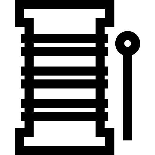 fil Basic Straight Lineal Icône