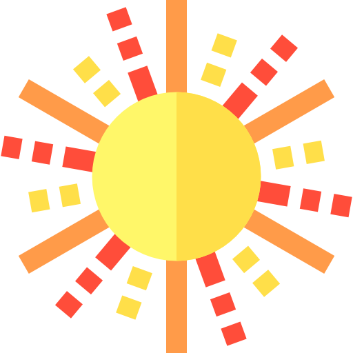 słońce Basic Straight Flat ikona