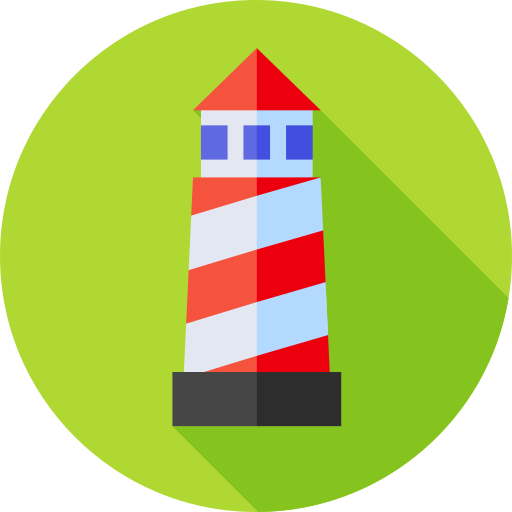 Lighthouse Flat Circular Flat icon