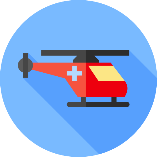 Helicopter Flat Circular Flat icon