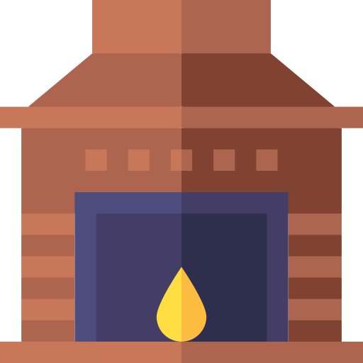 Fireplace Basic Straight Flat icon