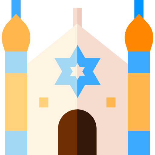 Synagogue Basic Straight Flat icon