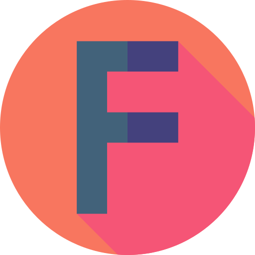 f Flat Circular Flat icon