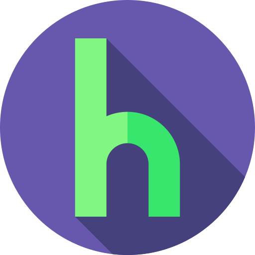 h Flat Circular Flat icon