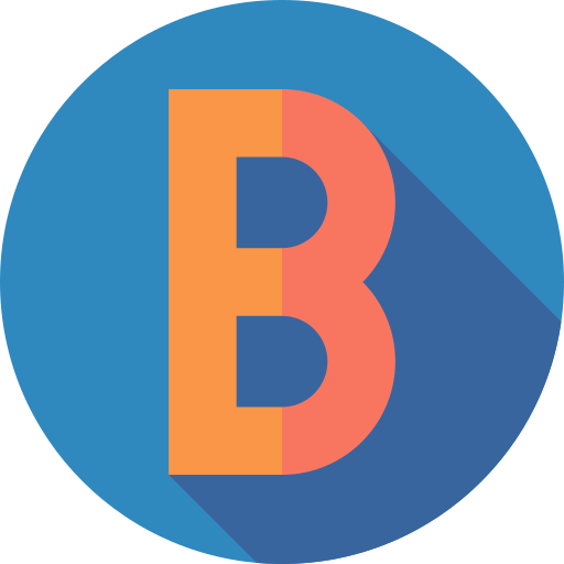 b Flat Circular Flat icon