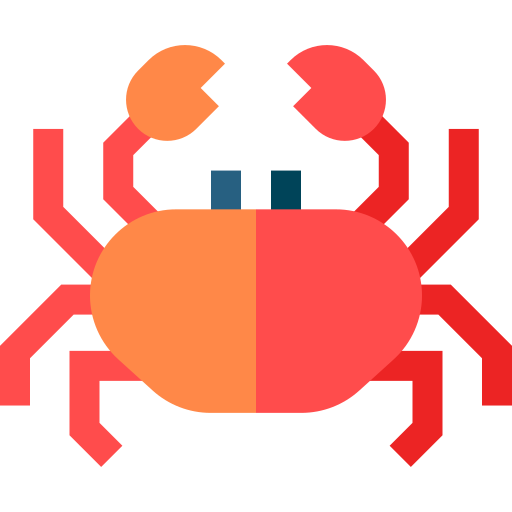 Crab Basic Straight Flat icon