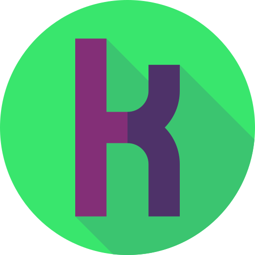 k Flat Circular Flat icon