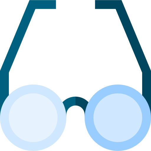 Glasses Basic Straight Flat icon