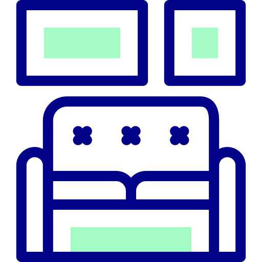 sofa Detailed Mixed Lineal color icon