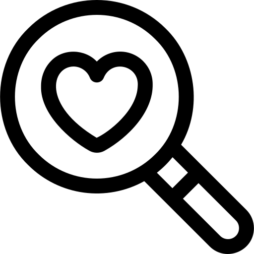 loupe Basic Rounded Lineal Icône