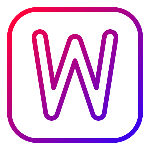 文字w Generic Gradient icon