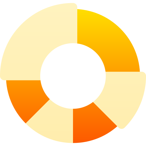 cirkeldiagram Basic Gradient Gradient icoon