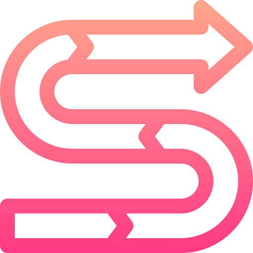 Arrow Basic Gradient Lineal color icon