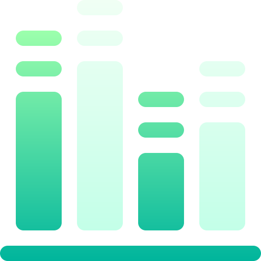 staafdiagram Basic Gradient Gradient icoon