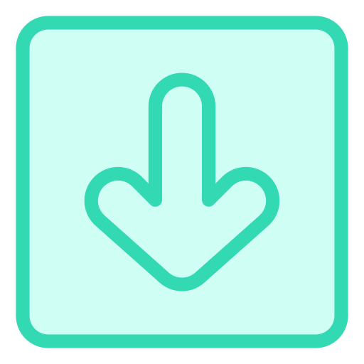 Down arrow Generic Outline Color icon