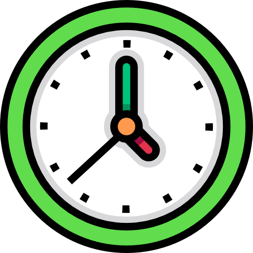 Clock Detailed Straight Lineal color icon