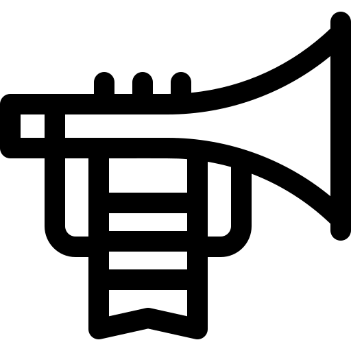 tromba Basic Rounded Lineal icona