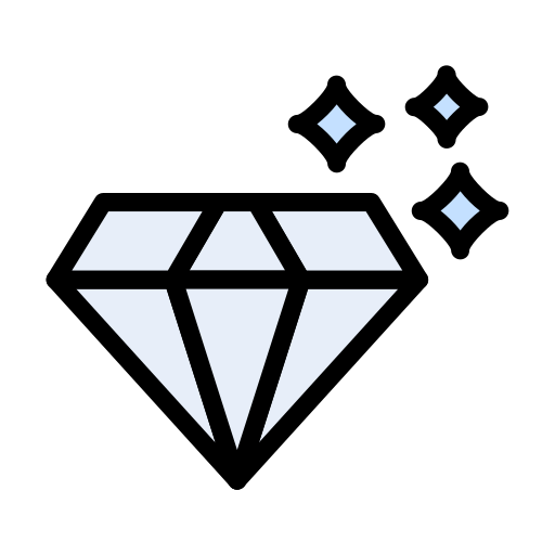 Diamond Vector Stall Lineal Color icon