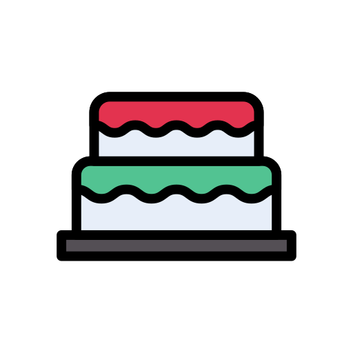 Cake Vector Stall Lineal Color icon