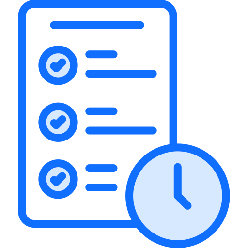 Time planning Generic Blue icon