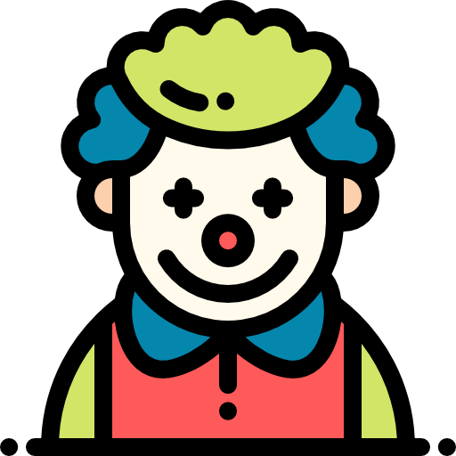 clown Detailed Rounded Lineal color icon