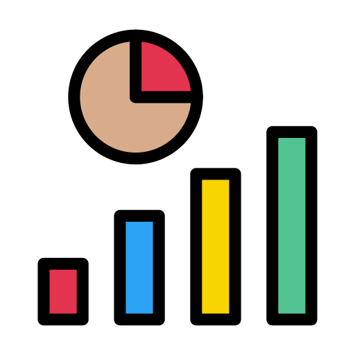 그래프 Vector Stall Lineal Color icon